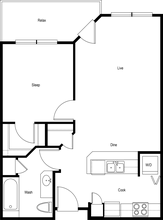 1x1 A - Standard C314 floor plan